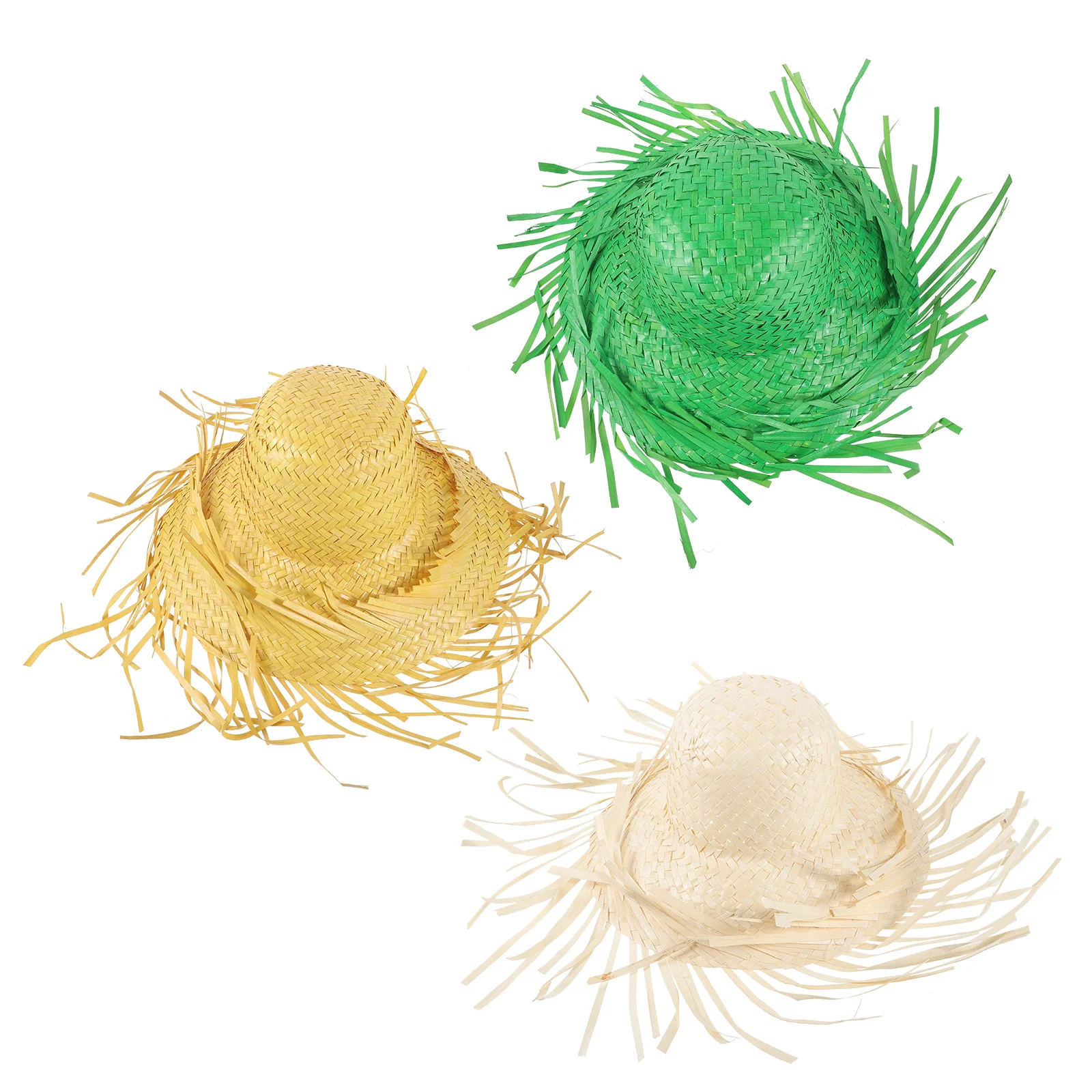 

3Pcs Sunhat Woven Lightweight Summer Beach Hat Wide Brim Sun Protection Outdoor Hat for Pool Hiking Hats for Outdoor