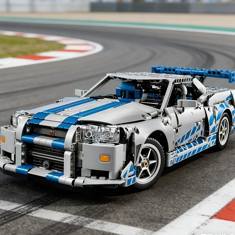 2025-nouveau-ensemble-mecanique-'dieu-de-guerre'-gt-r34-ensemble-de-modeles-de-voiture-de-sport-cadeau-d'anniversaire-cadeau-de-noel-jouets-educatifs-42210