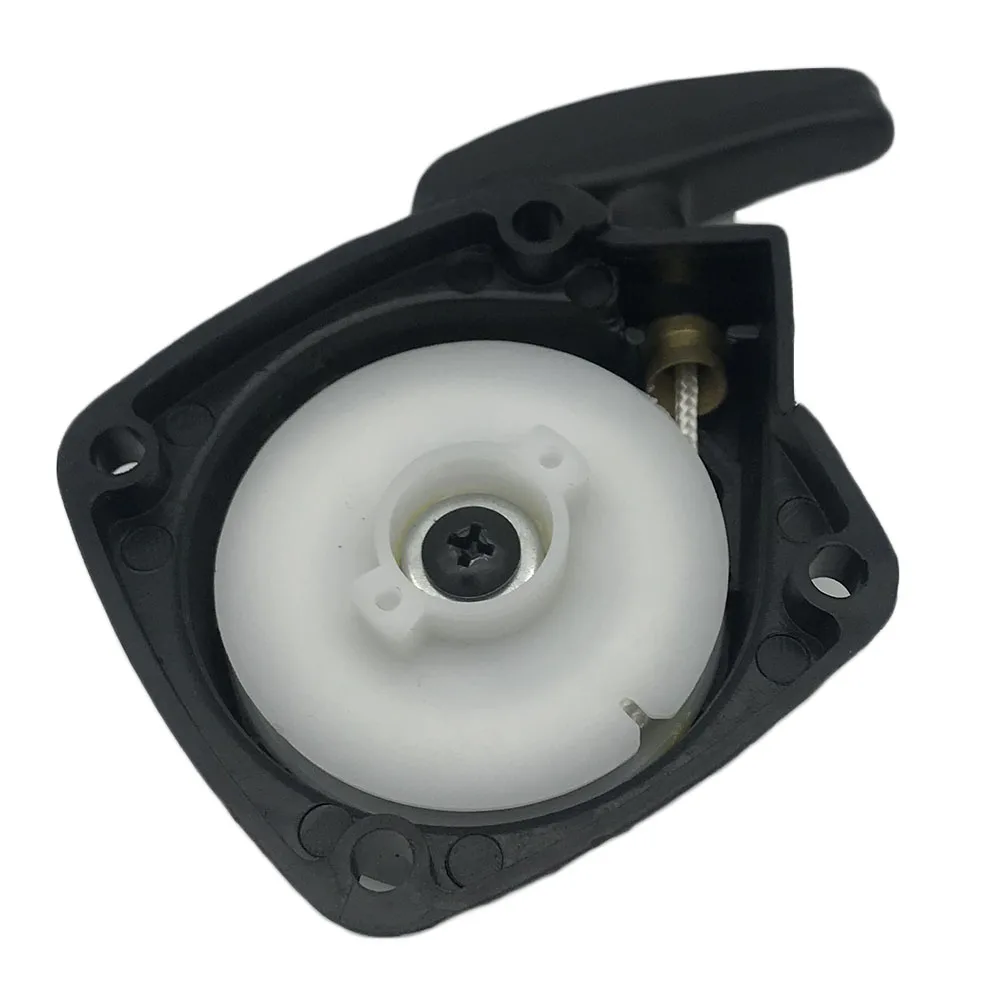 Recoil Pull Starter for Garden Hedge Trimmers with Plastic Material and 50mm Between Fixing Holes Easy Replacement