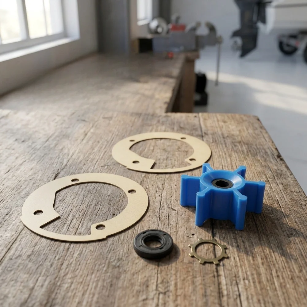 Macerator Rebuild Kit for Jabsco 18590 Pump Includes 6303-0003 Impeller and Two Gaskets Oil Seal Retainer Ring