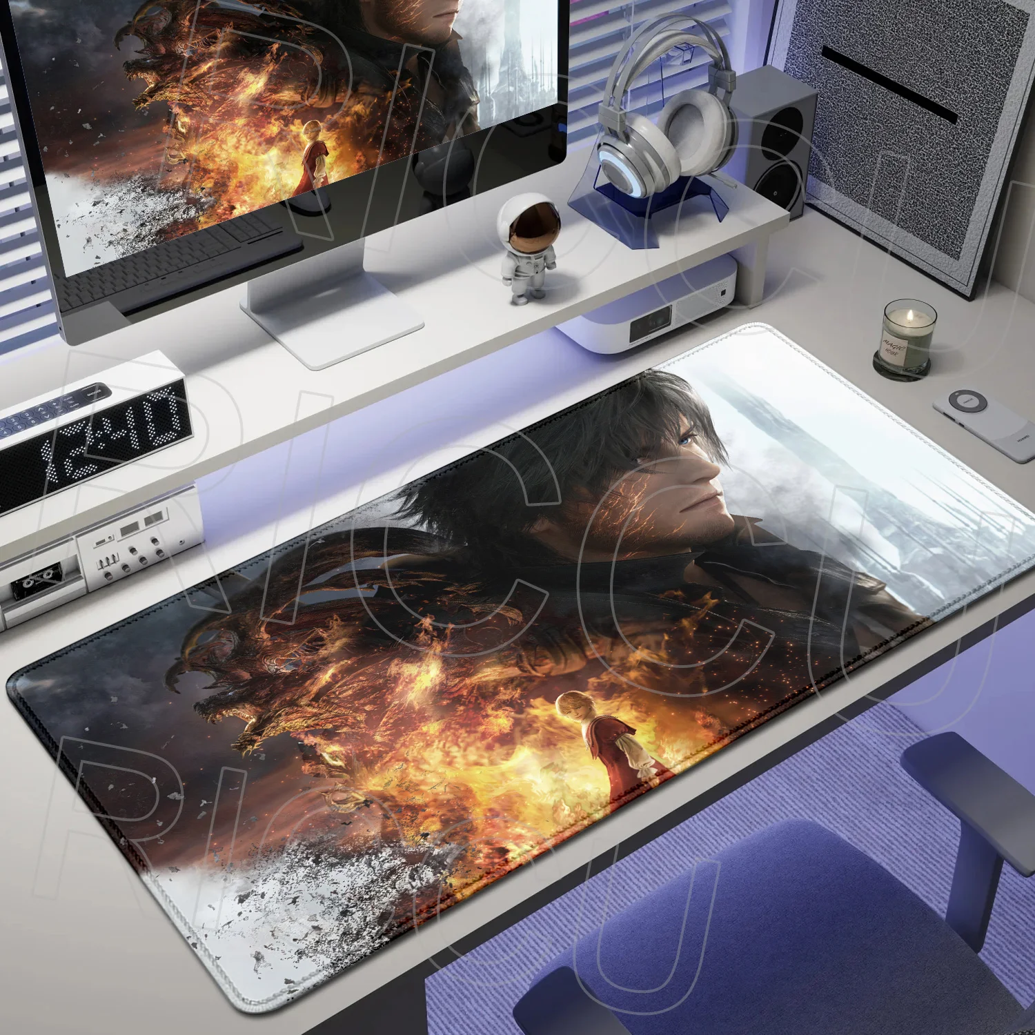 XXL Large F-Final Fantasy Game HD Mouse Pad Computer 400x900mm Mousepad Office Extend Rug Locking Edge Mouse Desktop Desk Mat