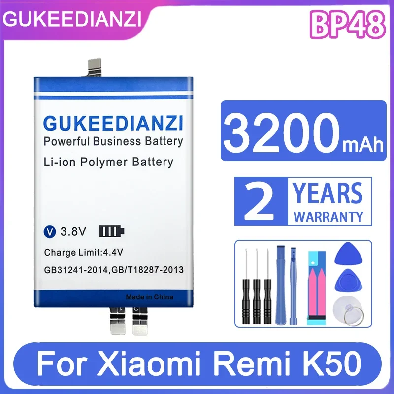 

GUKEEDIANZI Replacement Battery BP48 BP 48 3200mAh For Xiaomi Remi K50 Mobile Phone Batteries