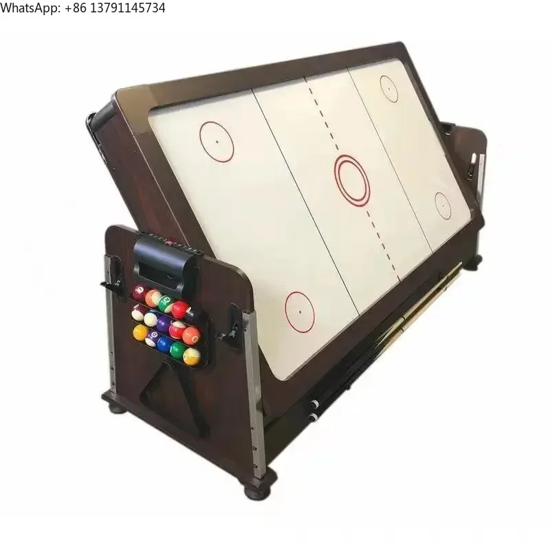 

Manufacture Modern Revolving 4 in 1 Multi Game Billiard Pool Table Air Hockey Table Top