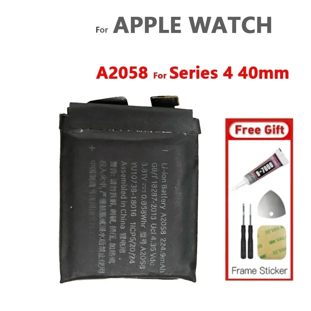 

High-Capacity A2058 A2059 Compatible Battery For Apple Watch Series 4 40mm/44mm + Tools