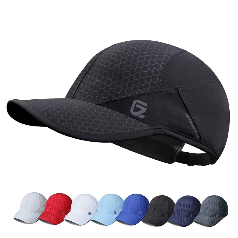 Summer Lightweight Quick Dry Running Cap for Men Women Golf Caps Breathable High Quality Sports Hat with Soft Brim M36