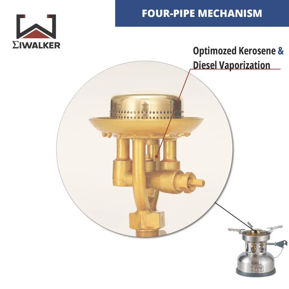 Imagem -03 - Iwalker-outdoor Camping Fogão Queimador Querosene Diesel Álcool Fogão Combustível Triplo Dk58a