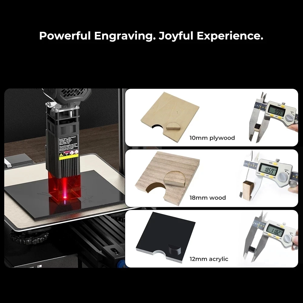 Official Creality 3D Printer Laser Engraver Module 10W Precise Focusing Soot Absorption for Ender-3/Ender-3 V2/Ender-3 S1/S1 Pro