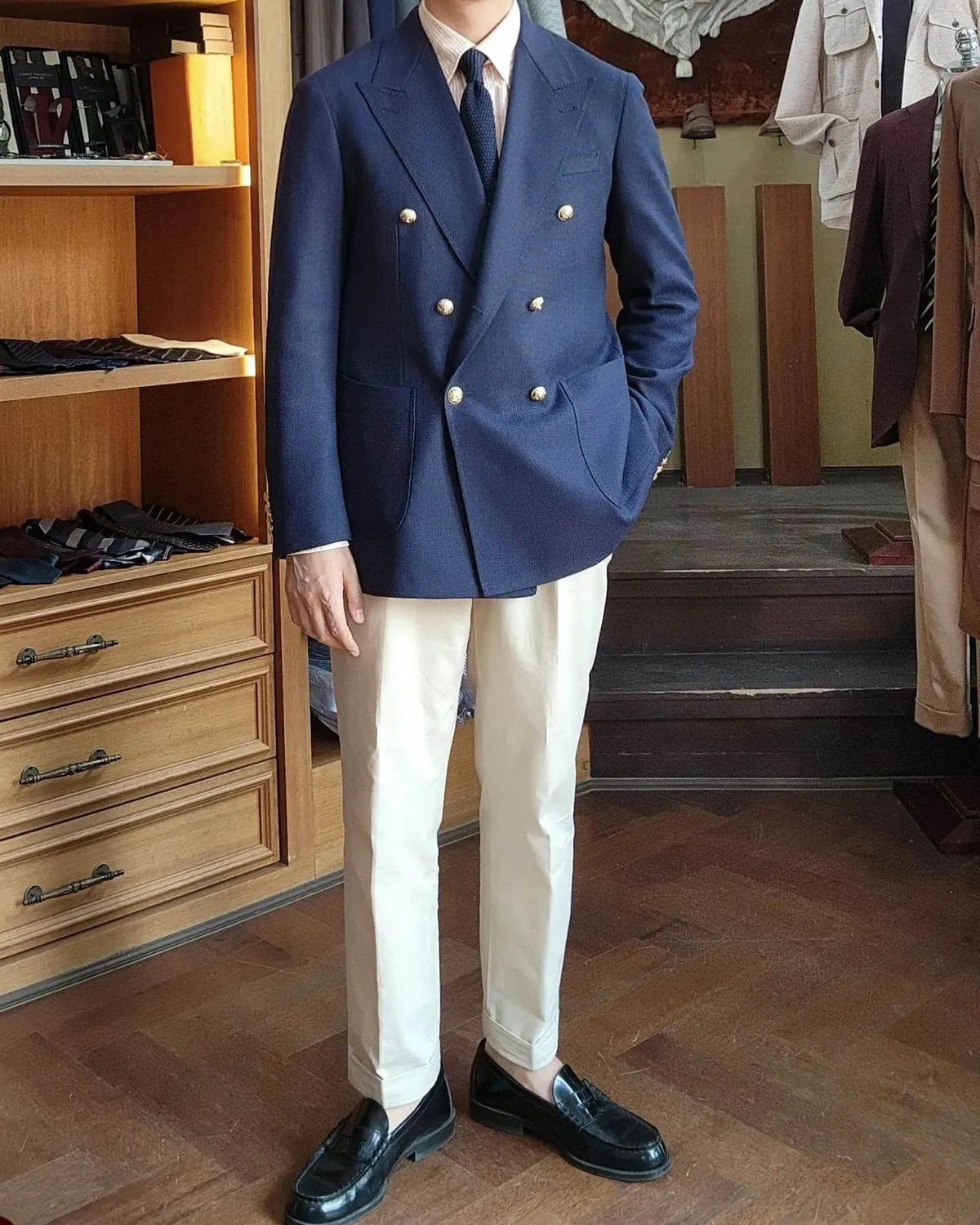 Designer Men\'s Wedding Suit Blazers Custom Made Tuxedos Double Breasted Jacket For Male Business Office Groom Wear Only Coat