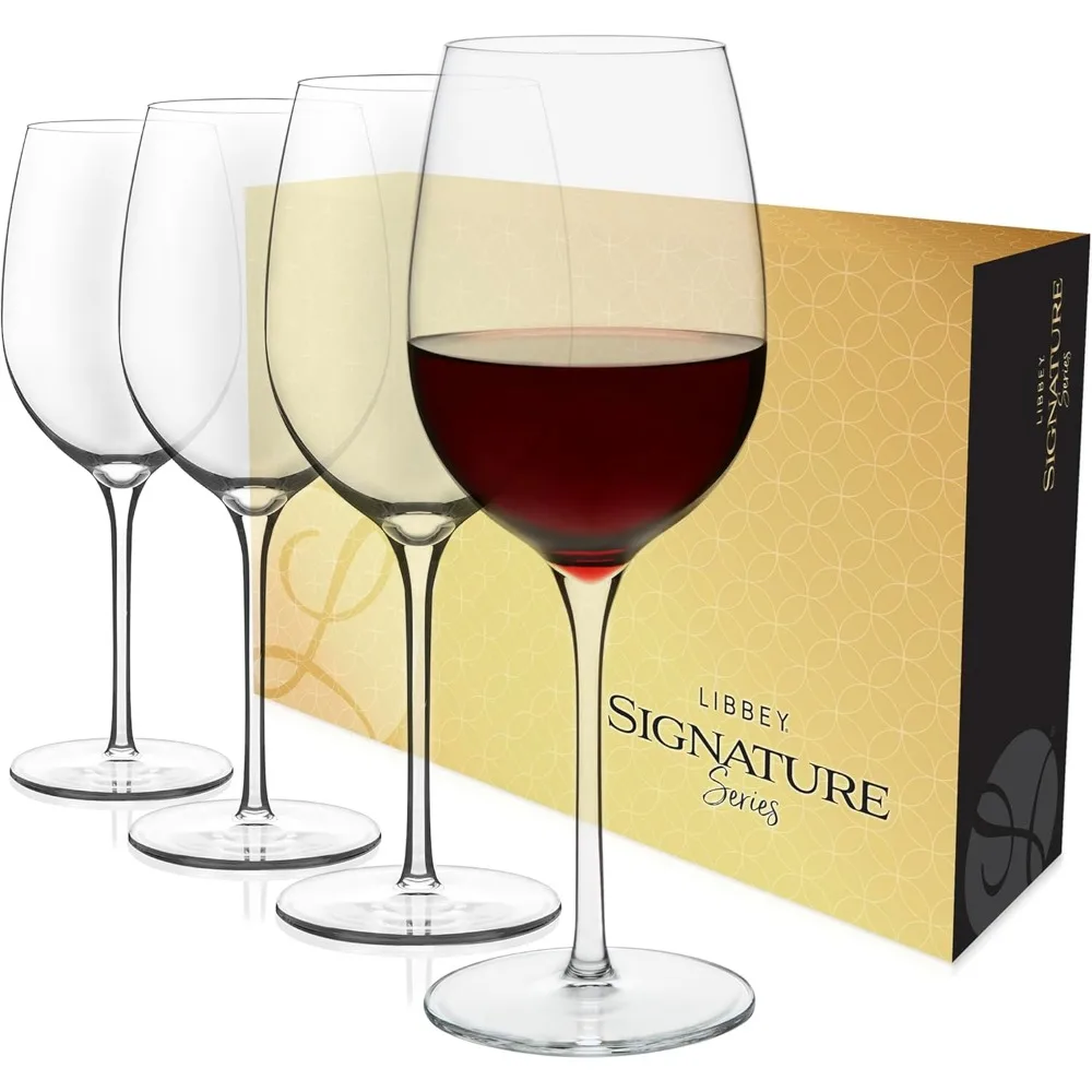 

Набор из 4-х универсальных бокалов для вина с длинными ножками, идеально подходит для красных и белых вина, подарочный набор бокалов для вина с кривизной