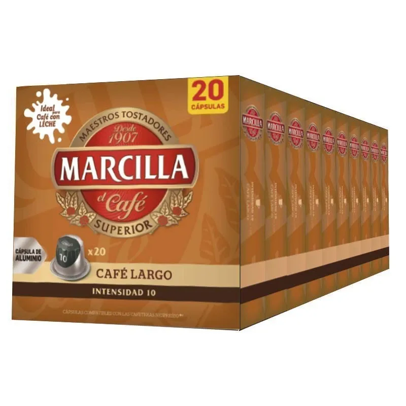Café Largo Marcilla 10 cajas de 20 cápsulas compatibles Nespresso 8711000467978 Raíz Inicio NESPRESSO 4060022X10