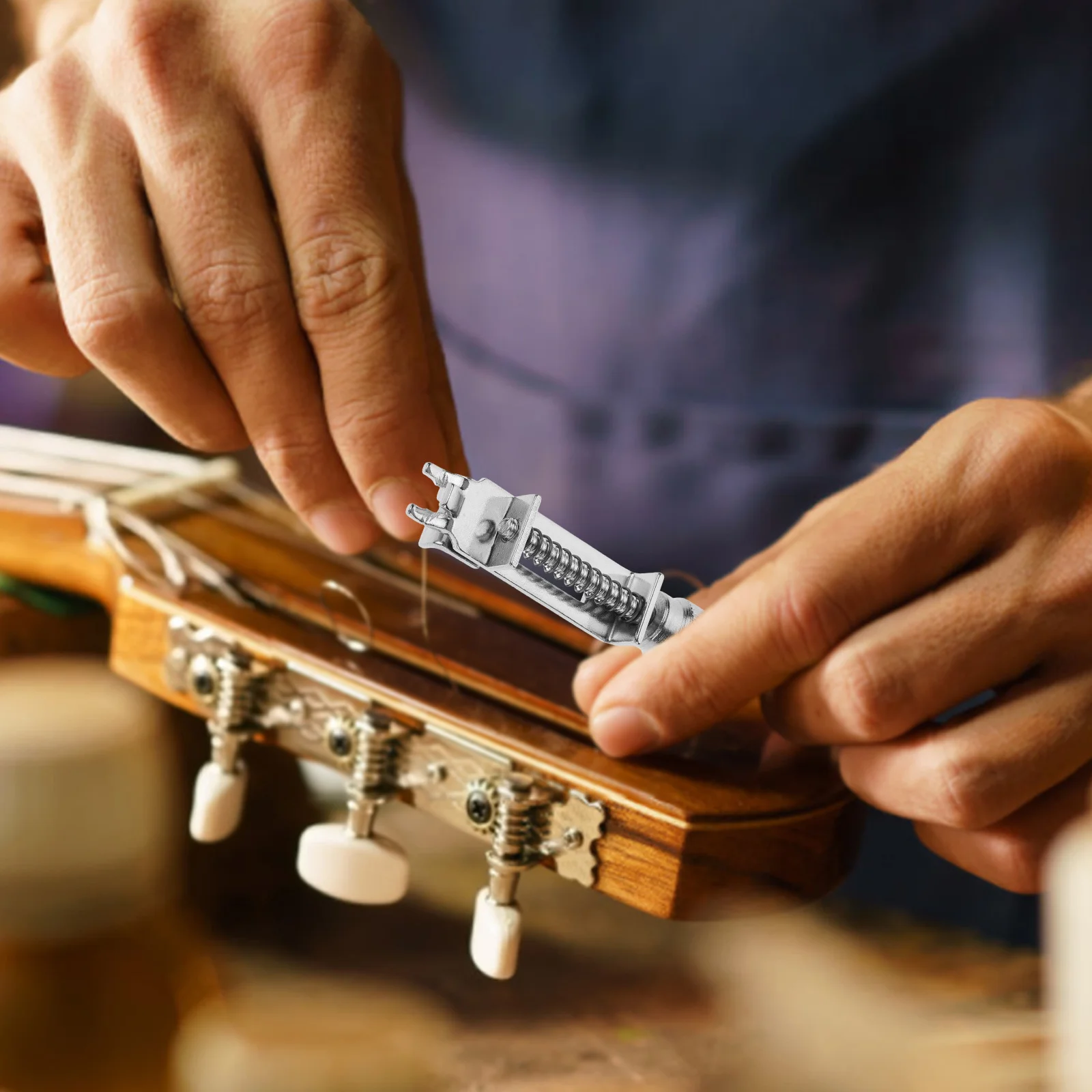 

Guitar Truss Rod Adjustment Accessory Metal Double Locking Tremolo System Repair Tool for Electric Folk and Bass Guitar