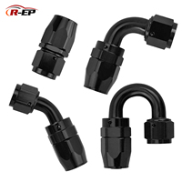 AN4 AN6 AN8 AN10 Car Oil Cooler Kit Aluminum Universal For 0° 45° 90° 180° Braided Oil Fuel Gas Hose Swivel Hose Fitting Adapter