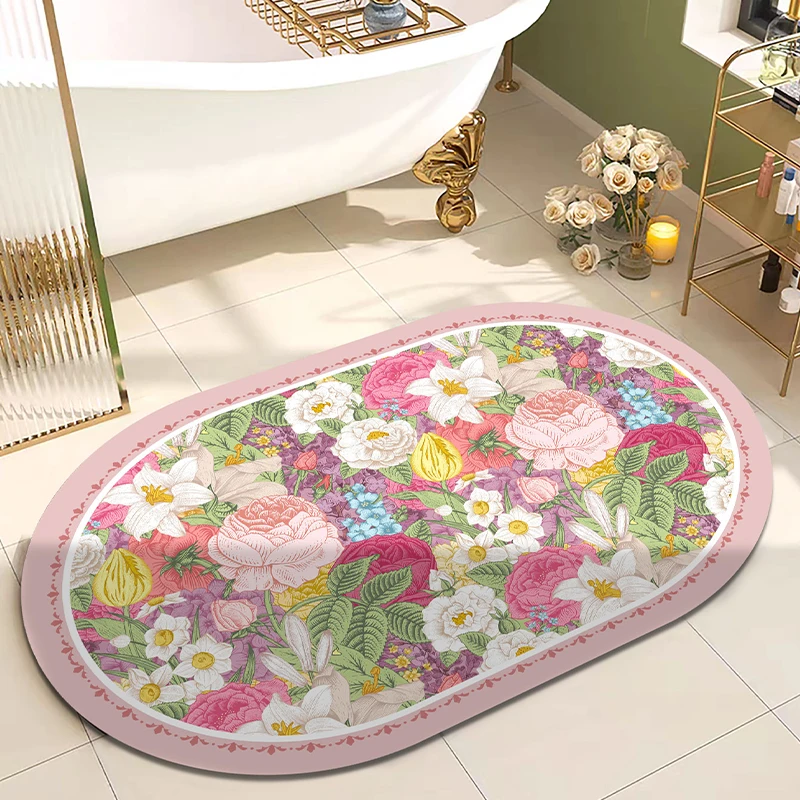 Amerikanische Bodenmatte Toilette Kieselalgen Schlamm weiche saugfähige Fußmatte Toilette Badezimmertür rutschfester Teppich Haushalt Badezimmer