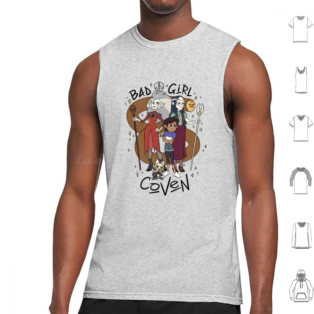 Bad Girl Coven Tank Tops Print Cotton Owl House Eda Hooty King Luz Coven