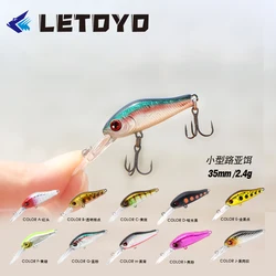 LETOYO 2.4g 35mm sinking minnow winter fishing lure for trout hard bait crankbait wobblers fishing tackle for bass perch pesca