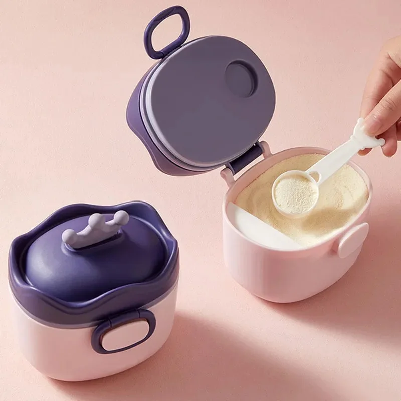 

Mini Baby Milk Powder Sub-Packing Box - Portable Crown Style with Multiple Compartments, Convenient for Outings, Travel & Baby