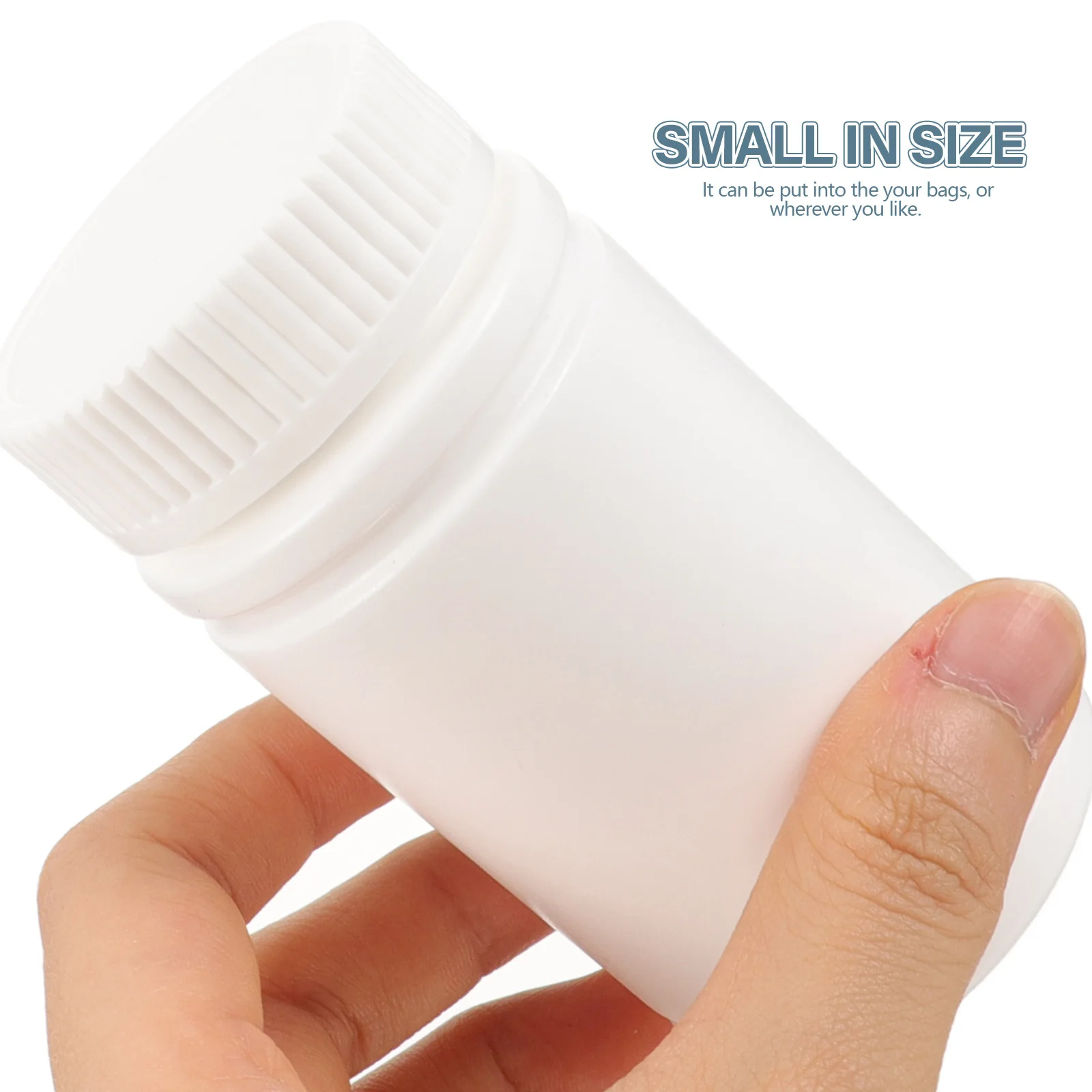 

10pcs Empty Pill Bottles Round Portable Capsule Container For Medicine Vitamins Storage Case For Travel Fish Oil Supplement