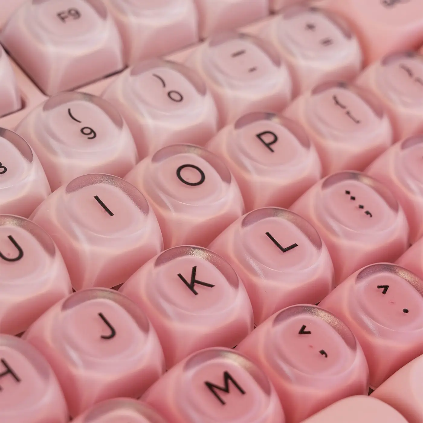 

Колпачки для клавиш XVX 130 Keys Pink Liquid Foundation, ISO Enter, профиль HOA, PBT Double Shot, для механических клавиатур с переключателями MX