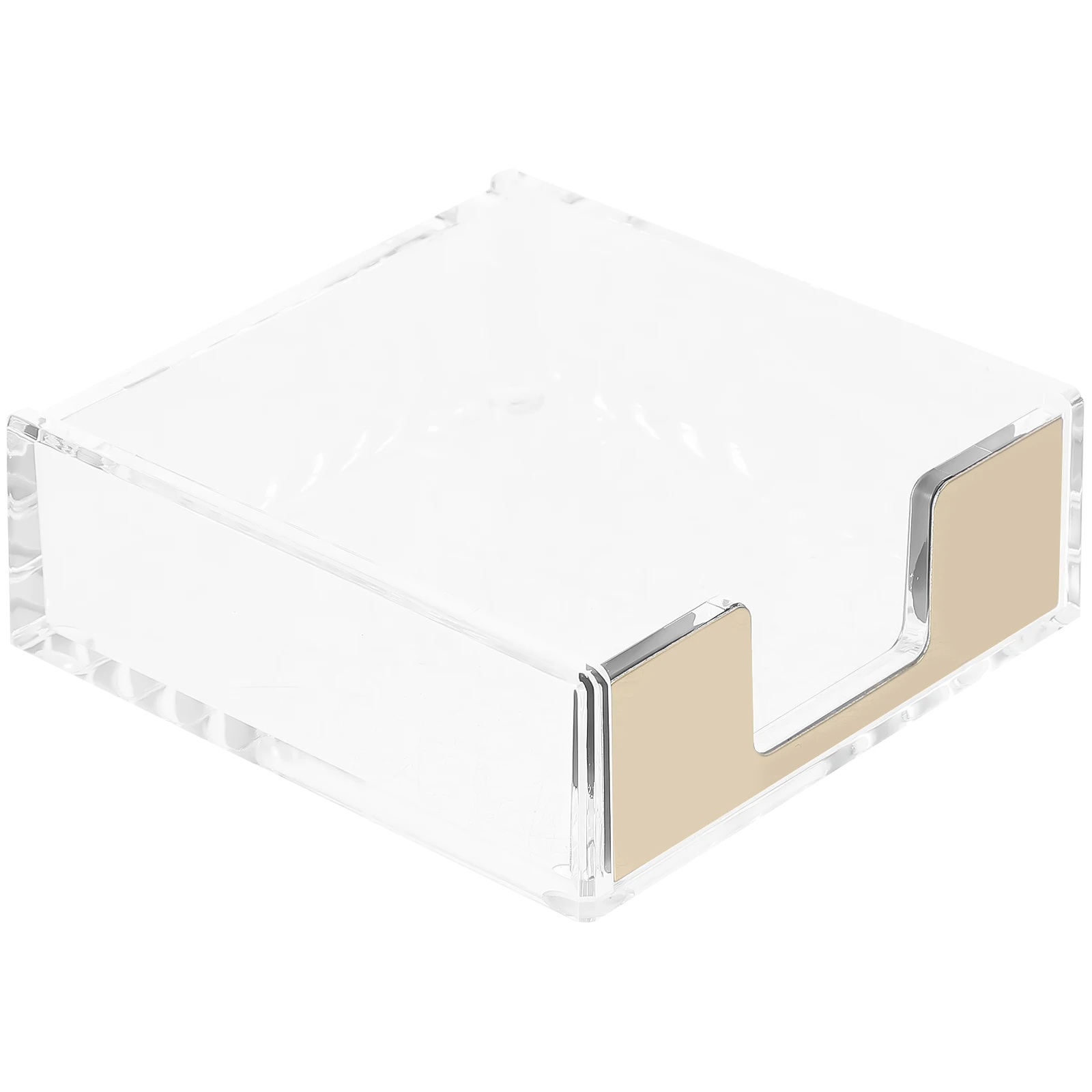

Clear Notepad Desktop Memo Pad Organizer Stationery Storage Box Office Supplies Paper Clip Holder Countertop Storage Rack Memo