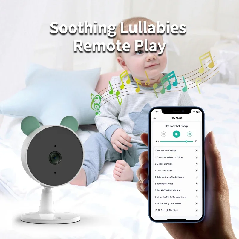 Câmera Baby 4,3 polegadas sem fio automática - Câmera de vídeo para bebê com rastreamento de comportamento do bebê com recurso de zoom