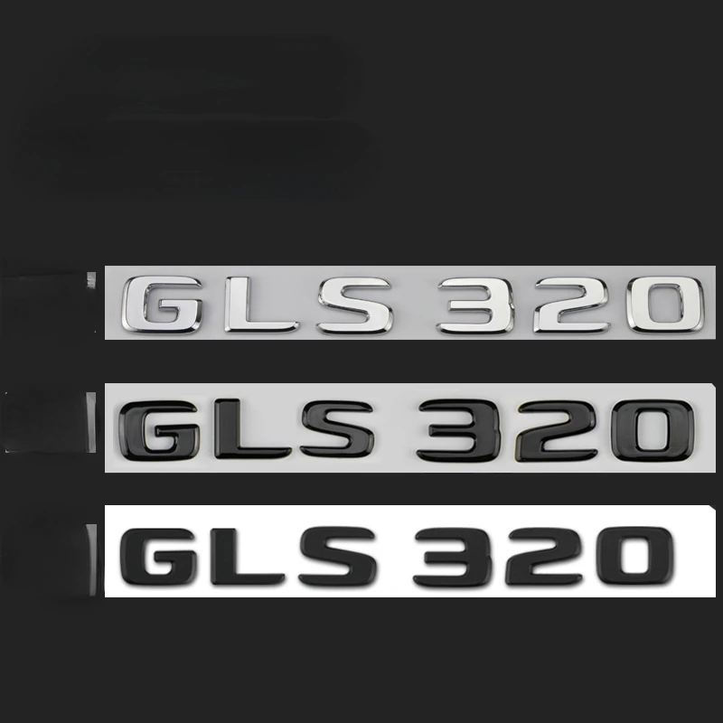 3d ABS Car Rear Trunk Badge Decal Emblem Sticker GLS 400 63 500 550 580 Logo For Mercedes GLS400 GLS500 GLS550 GLS580 X166 X167