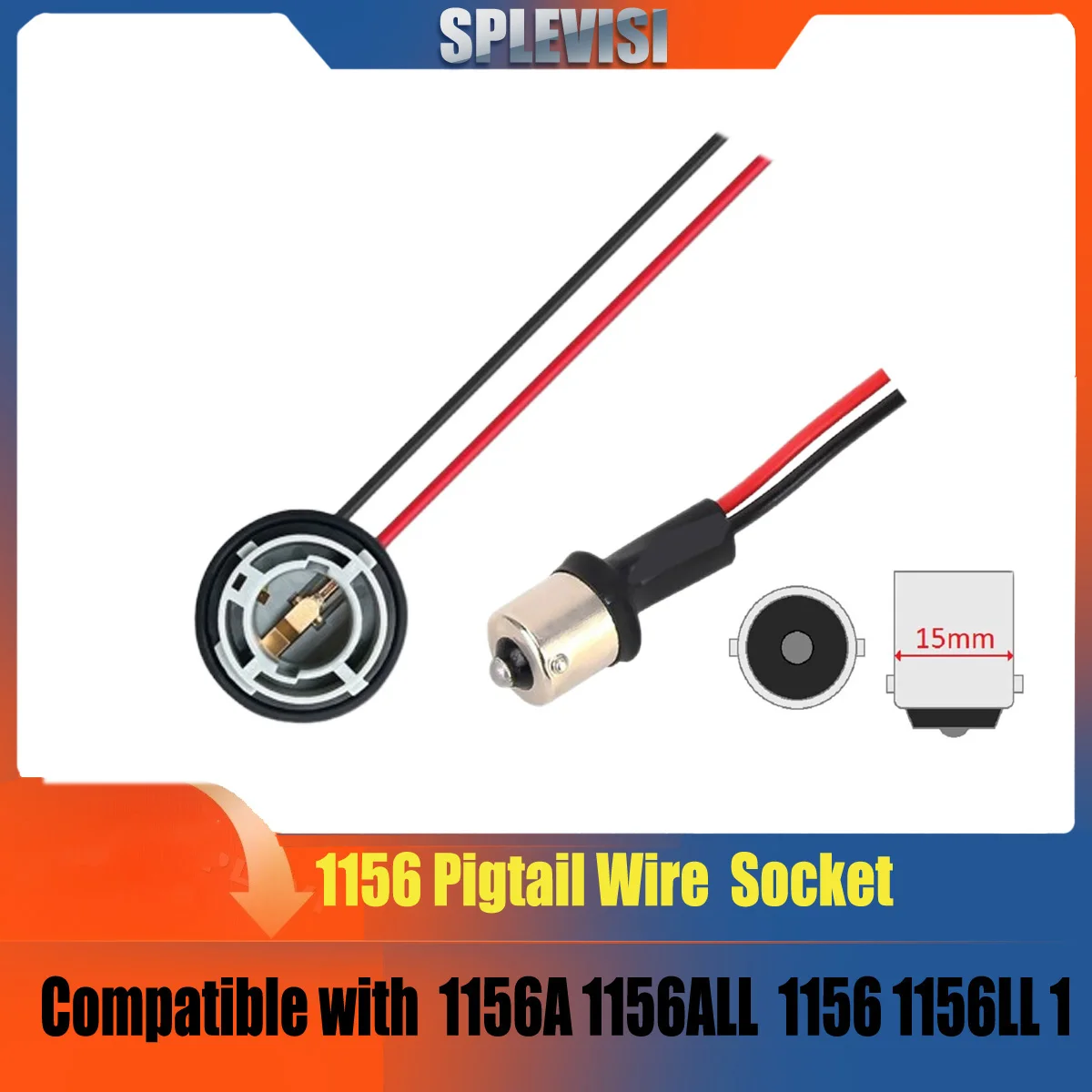 Pigtail Wire Female/Male Socket 1156 Harness Socket Connector Adapter For Car LED Light Front Turn Signal Reverse Brake Plug