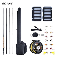 Goture Fly Fishing Rod Combo 5/6 7/8 9FT Carbon Fiber 2.7m Fly Rod with Line Lures Reel for Trout Carp Tackle with PVC Tube