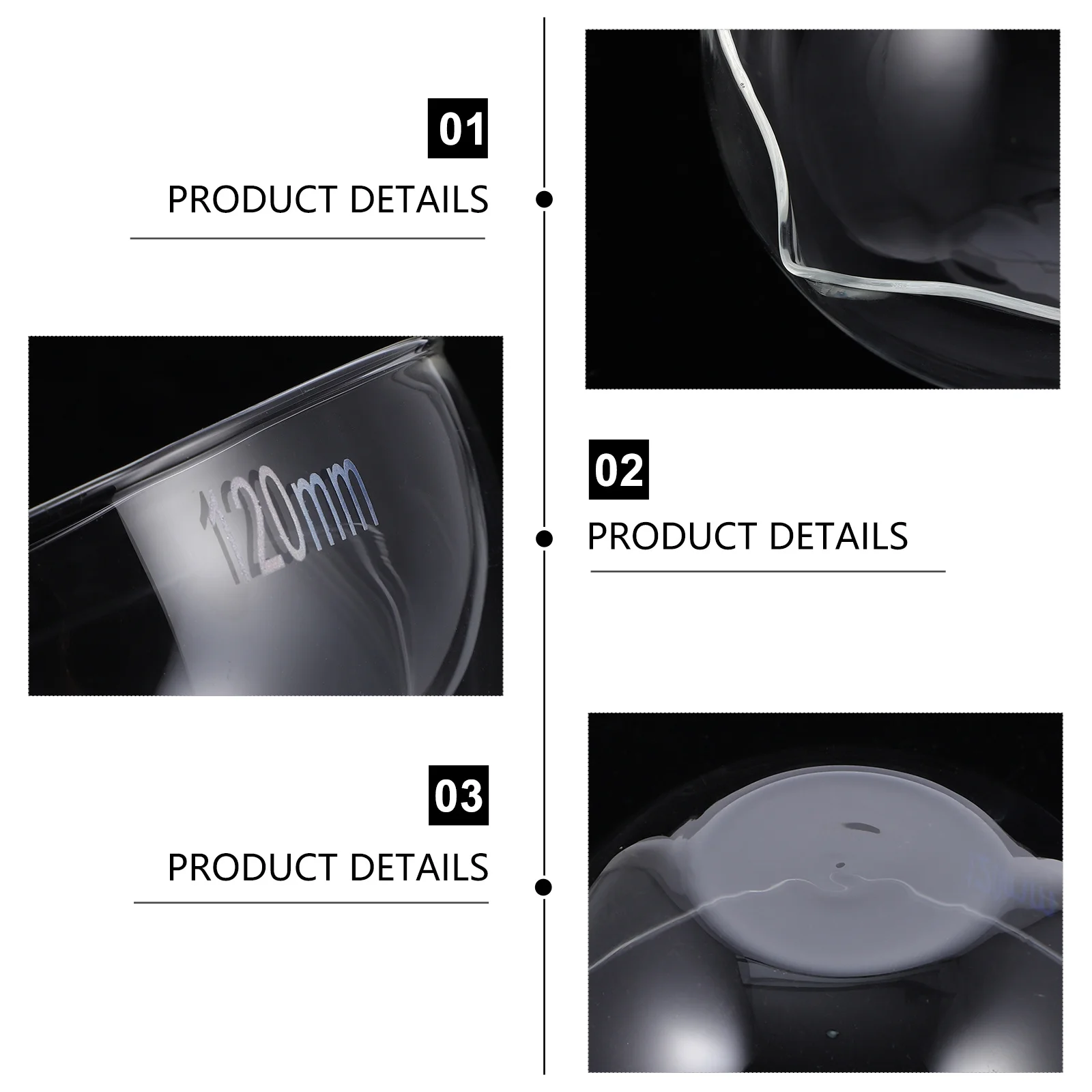 

1Pcs Glass Evaporating Dish Large Surface Heat Resistant Durable Laboratory Evaporation Container Practical for Use