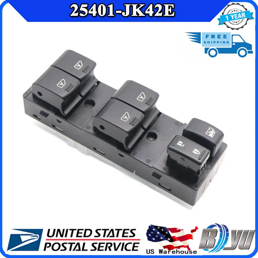 25401-JK42E NEW Front Side Electric Master Control Lifter Power Window Switch for Infiniti G25 G35 G37 Q40 2007-2015