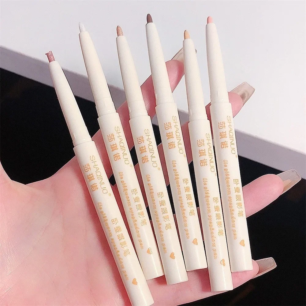 

Heallor Natural Brightening Waterproof Flashing Eye Shadow Stick Lying Silkworm Pen Double Ended Long Lying Silk Pen Eye Makeup