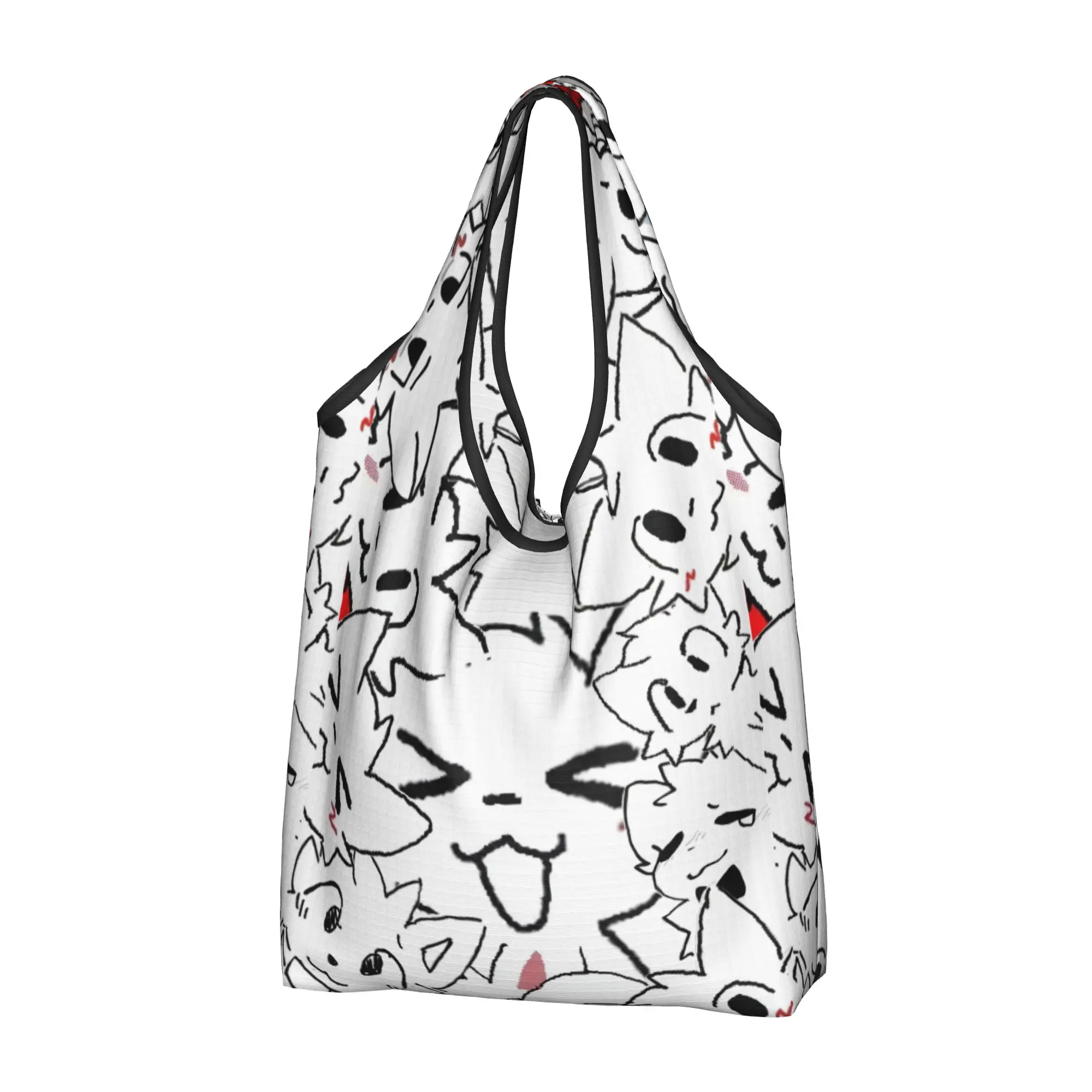 Recycling Boykisser Silly Cat Shopping Bag Women Tote Bag Portable Internet Popular Grocery Shopper Bags