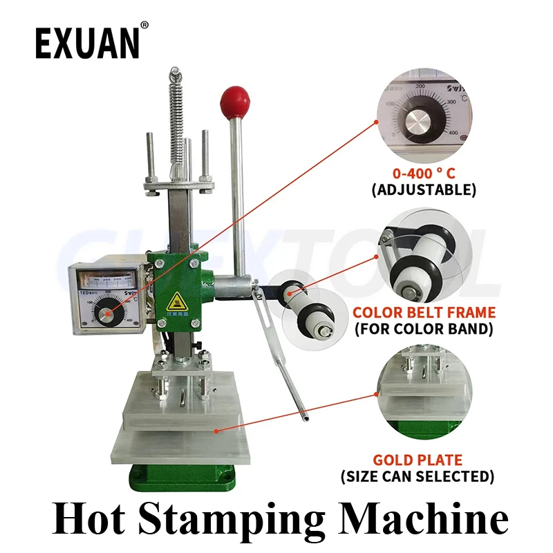 

Manual Hot Stamping Machine 220V/110V Leather Logo Printing Machine Hot Press Hot Stamping Creasing Branding Machine