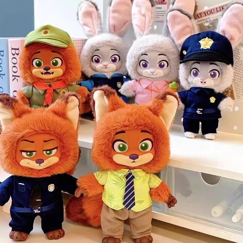 6 Styles Crazy Animal City Vinyl Series Plush Doll Cute Cartoon Character Fox Nick Judy Toy Doll Fashion Ornament Birthday Gift
