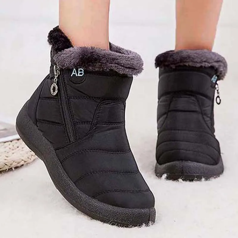 

Snow Boots Women Comfortable Ladies Shoes Waterproof Shoes For Women Zipper Women Shoes Soft Keep Warm Winter Boots Botas Mujer