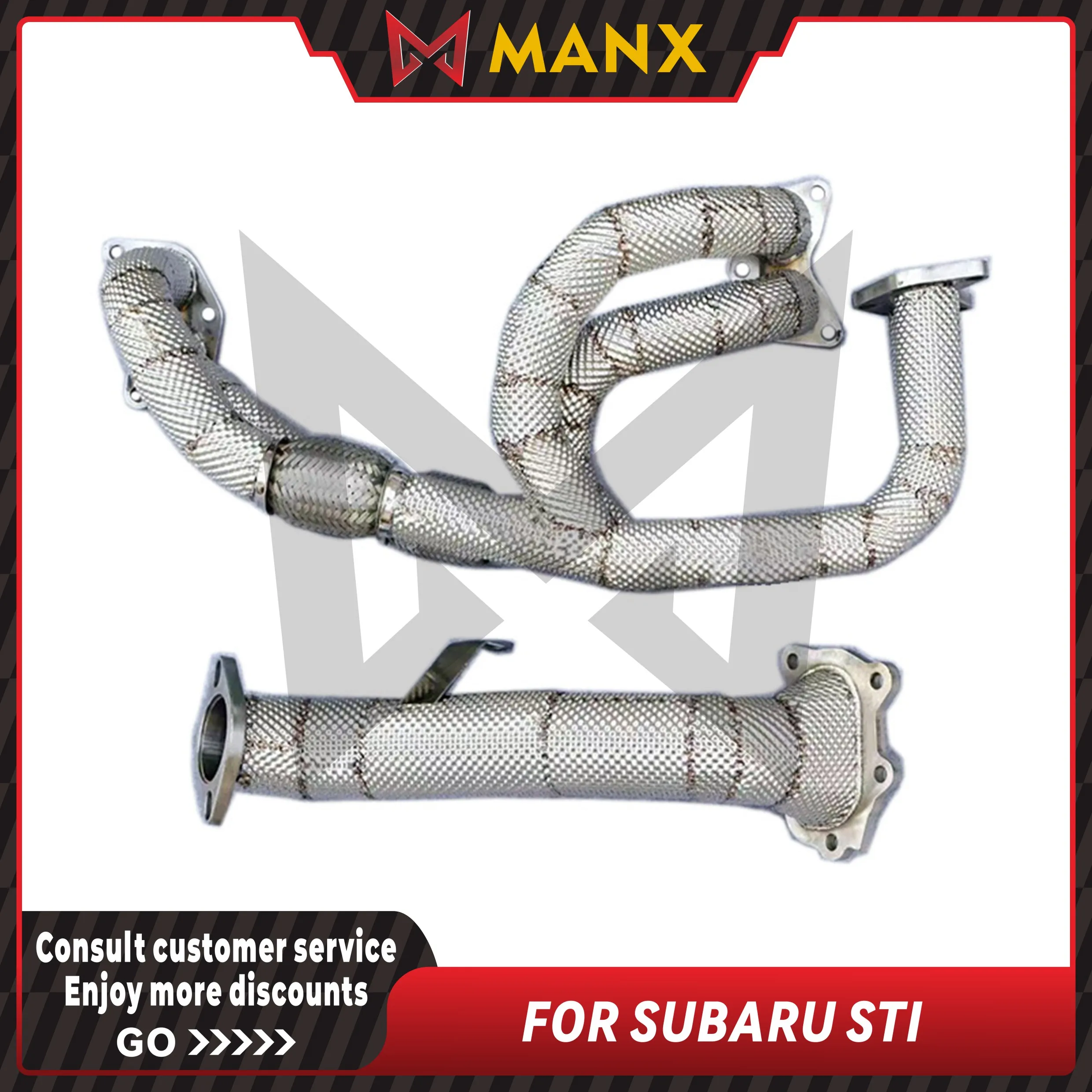 

MANX Car Exhaust system for SUBARU STI Manifold and Downpipe Stainless steels Performance exhaust pipe