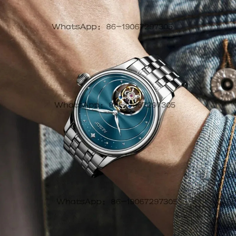 Luminous Waterproof Manual Men's Tourbillon Mechanical Men's Watch 7048