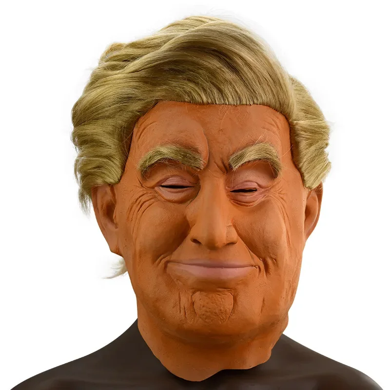 Trump Presidential Role Human Mask Latex Full Face Donald Trump Great Party Accessory Realistic Celebrity Masks Acting Props