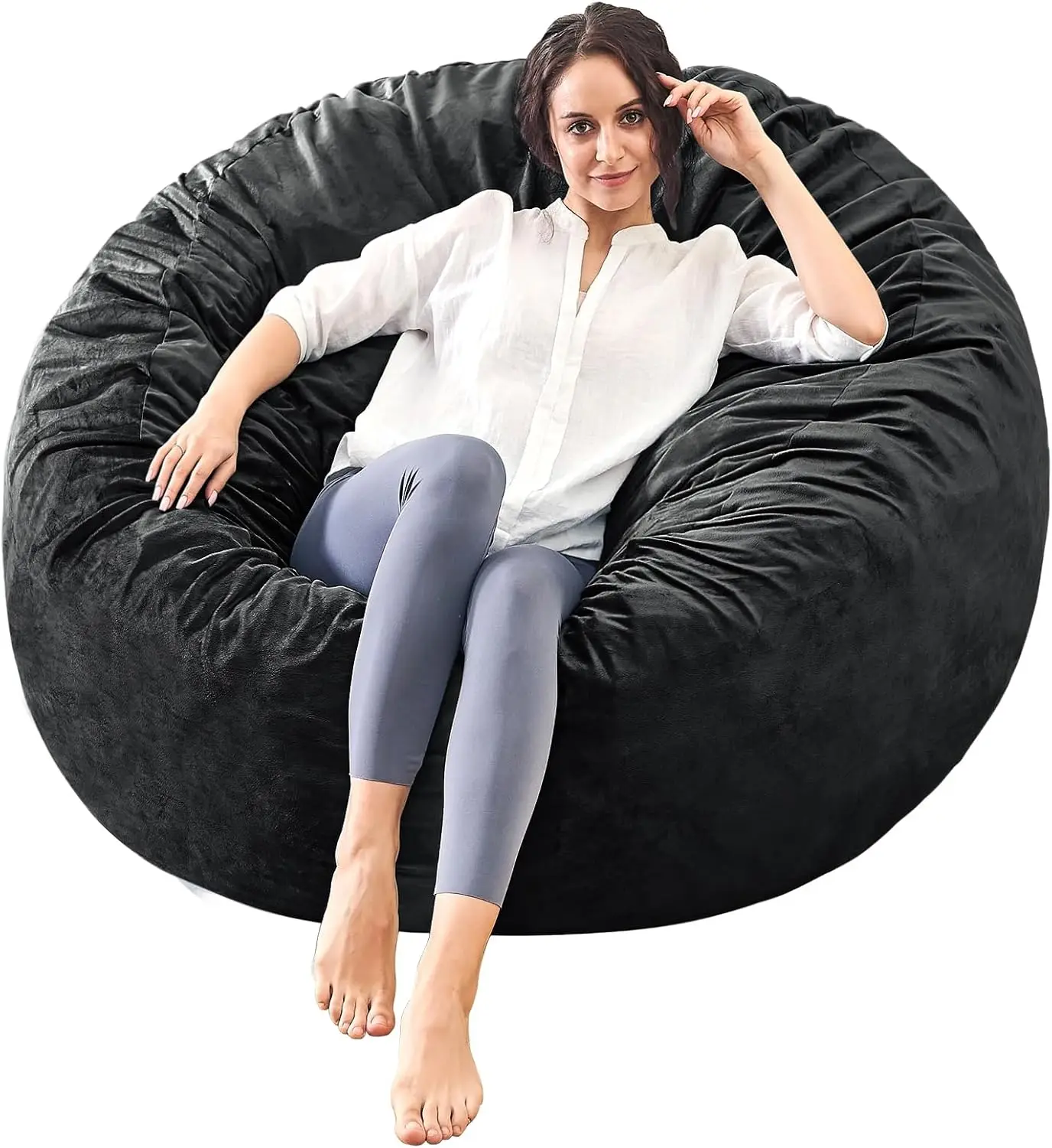 

Bean Bag Chairs for Adults - Memory Foam Furniture BeanBag Chair - Kids/Teens Sofa with Soft Micro Fiber Cover