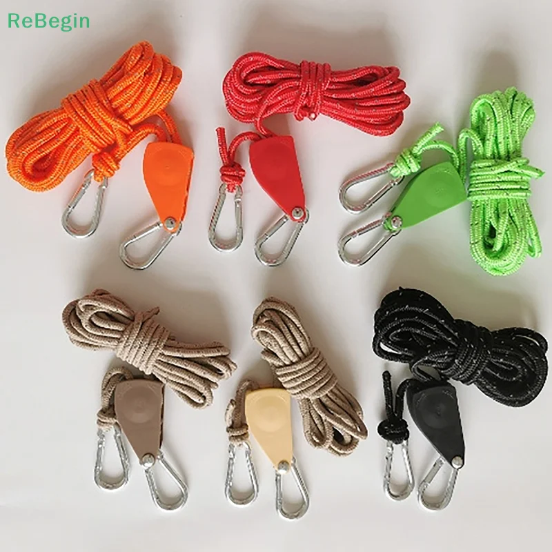 Outdoor Camping Rope Tent Rope  Regulator Adjustable Lifting Rope