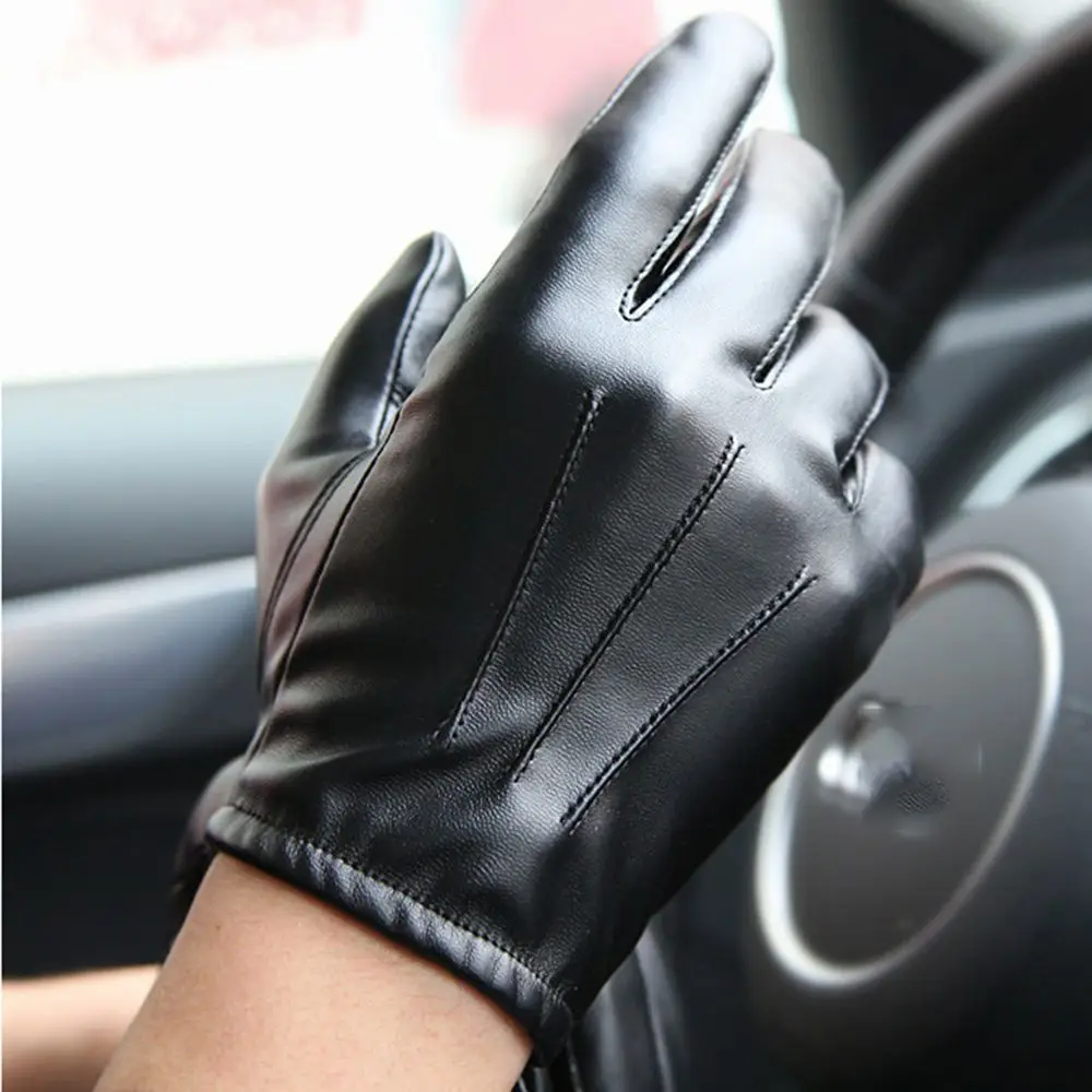 

Luxury Windproof Waterproof Male Velet Winter Full Finger Gloves Fashion Accessories Touch Screen Gloves Men Leather Mittens