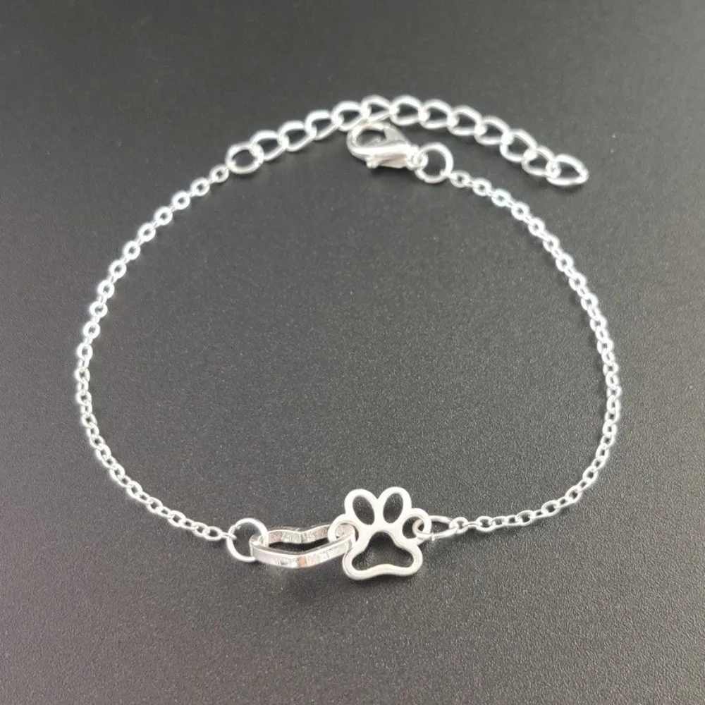 Adjustable Thin Love Dog Seal Bracelet Light Luxury Fashion Love Paw Bracelet Simple Lovers Friendship Bracelet Gifts