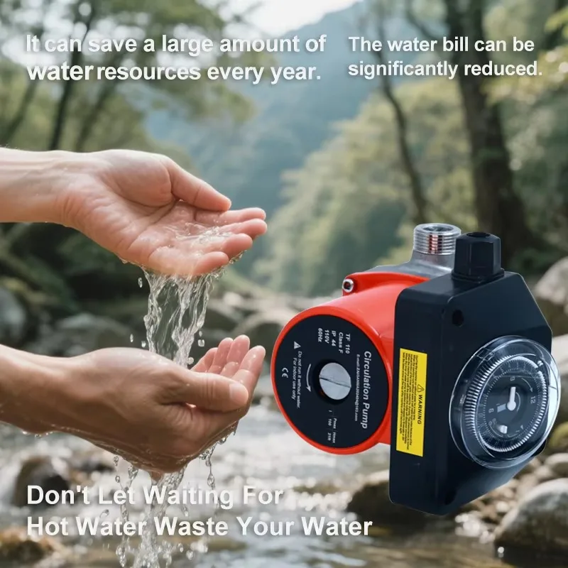 Instantaneous automatic hot water circulation system heater with timer and circulation pump
