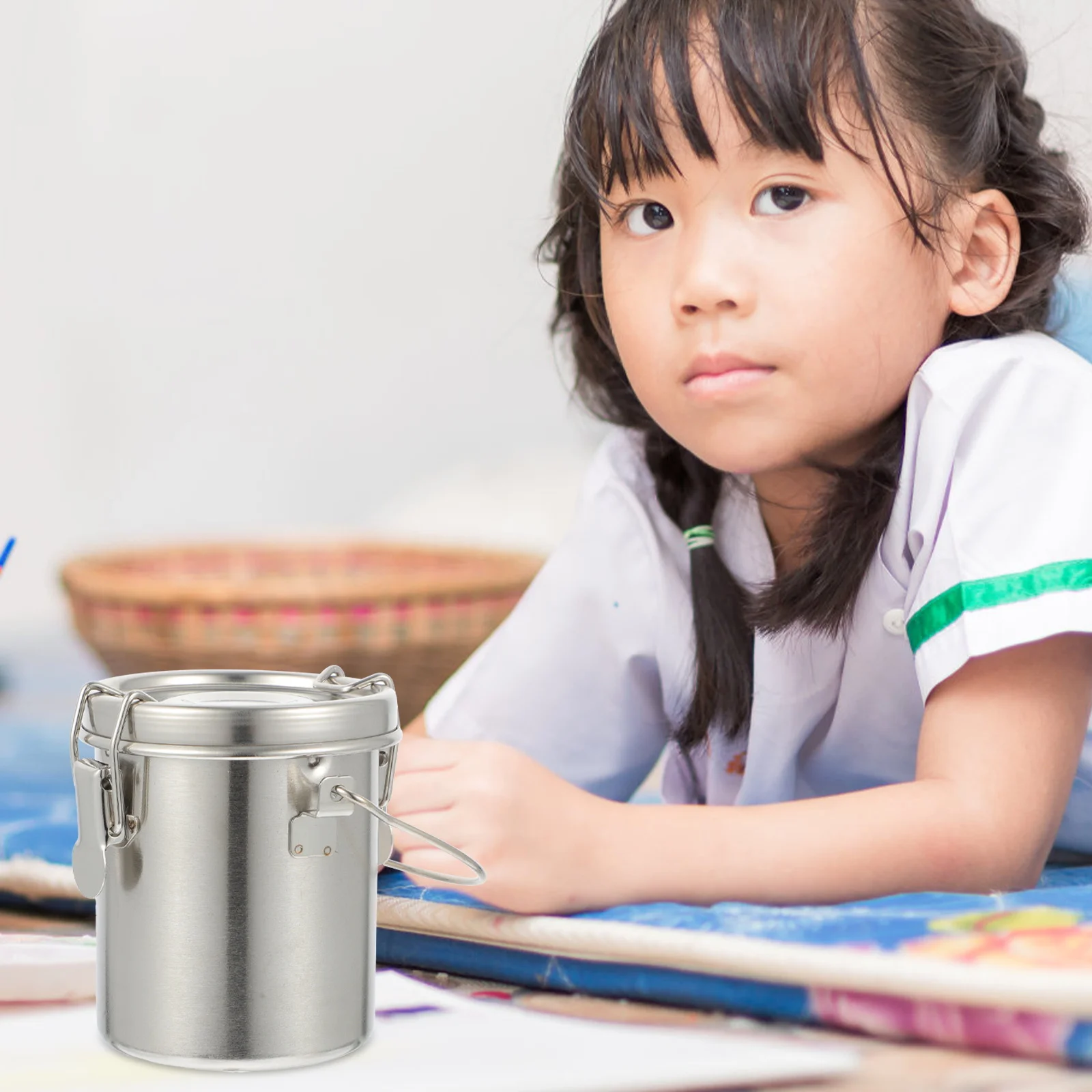 

Stainless Steel Paint Brush Washer Compact Lightweight Portable Brush Washing Container Durable Rust Resistant Painting Tool For