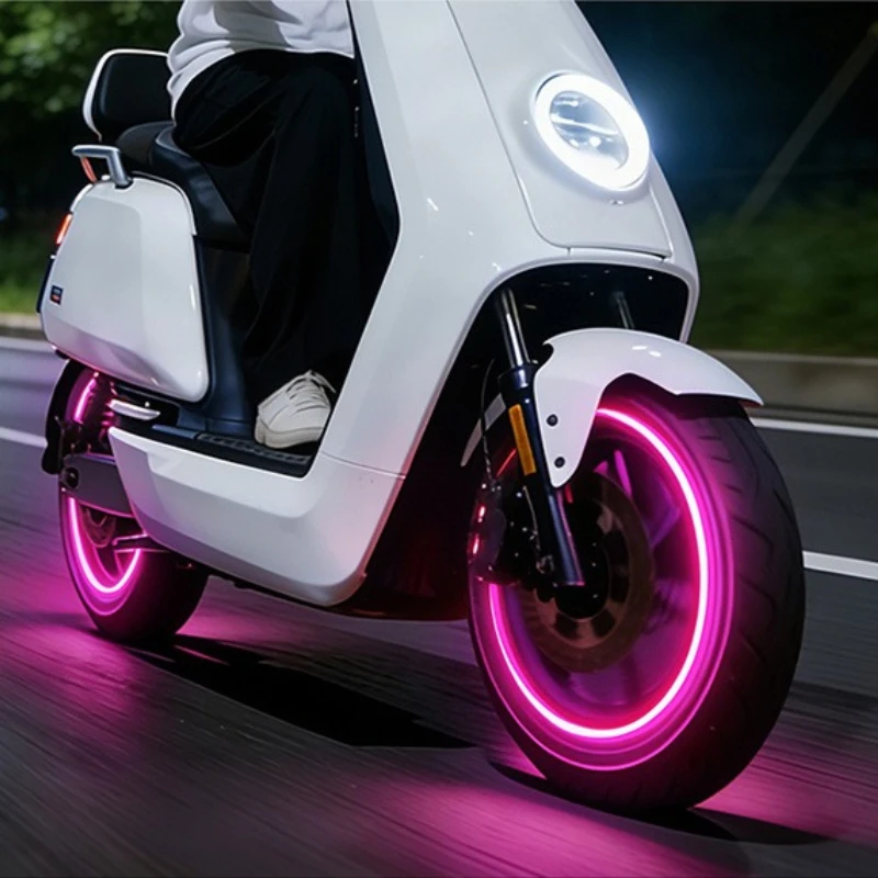 Electric Vehicle Motorcycle Car Bicycle Colorful Wheel Hub Light Hot Wheel Tire Light Valve Flashing Ambient Light