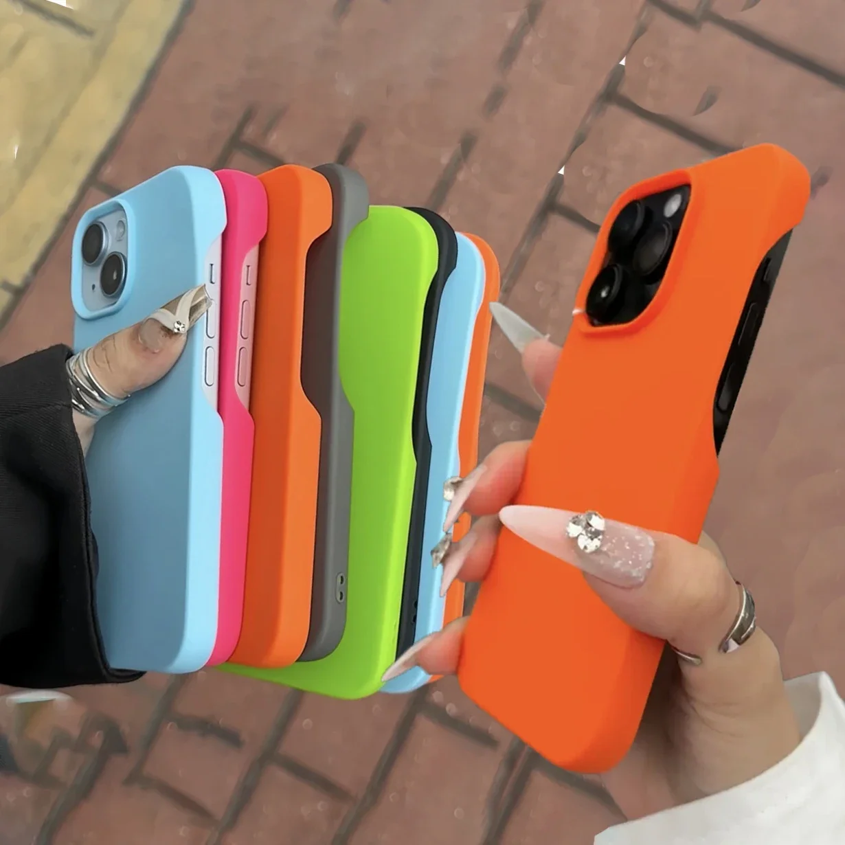 

Ультратонкий яркий мягкий силиконовый матовый чехол из ТПУ для iPhone 17, Air 16, 15, 14 Plus, 13, 12, 11 Pro Max, флуоресцентный неоновый противоударный чехол