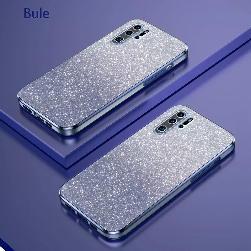 Luxury Plating Gradient Glitter Phone Case For Huawei P60 P50 P40 P30 Pro Mate 60 Pro Shockproof Cover