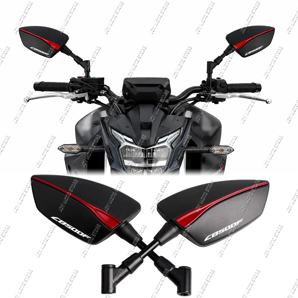 

For CB500F CB500f cb500f Universal CNC Aluminum Tomahawk Rearview Mirrors 8mm 10mm Motorcycle Side Mirrors