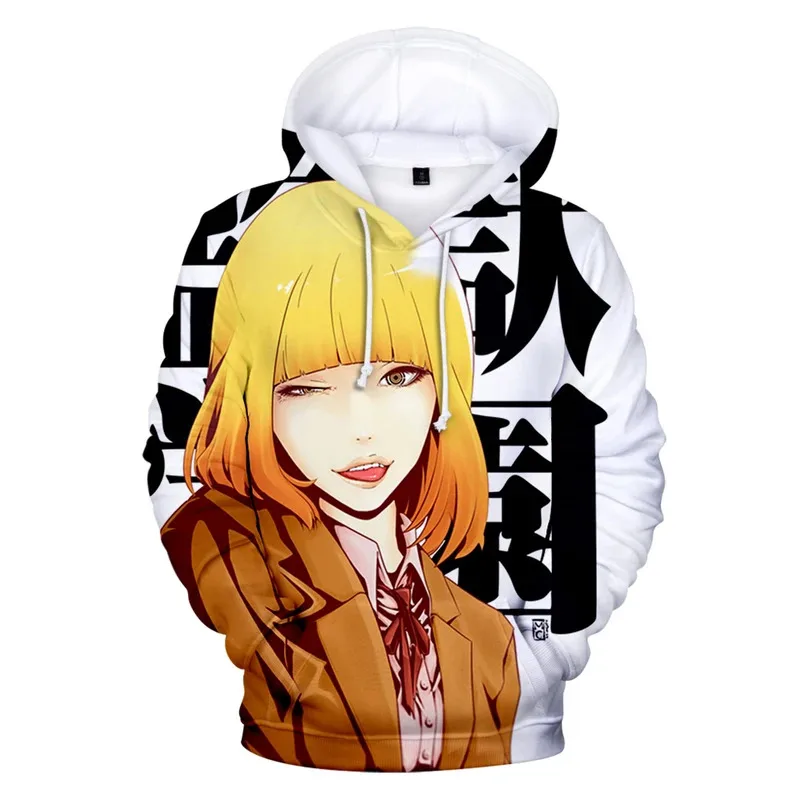 Venda quente prisão escola hoodies impressão 3d masculino/feminino casual manga longa com capuz prisão escola camisolas chegada streetwear roupas