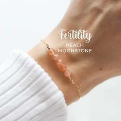 Fertility crystal | peach moonstone, gifts, pregnancy bracelets, gift ideas for expectant mothers