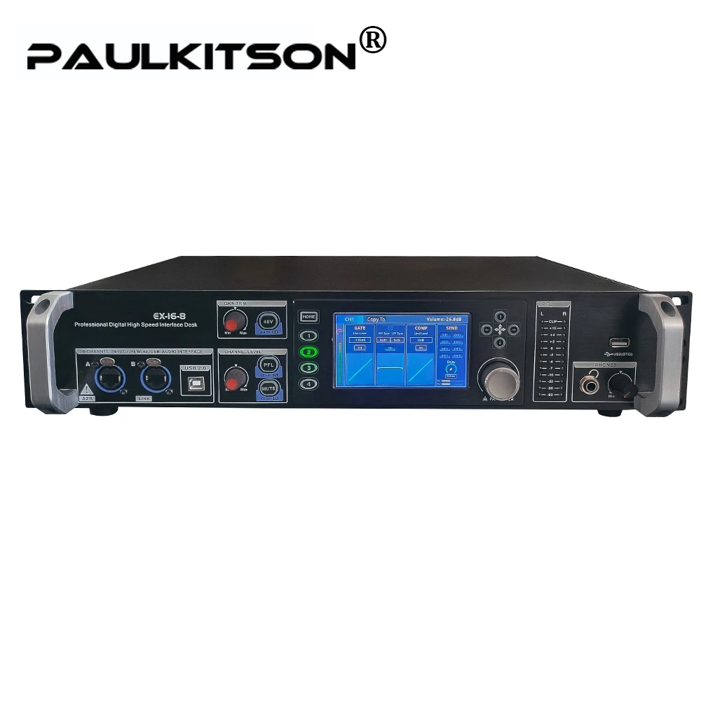 Paulkitson EX16-8 Echo Sound Mixer Digital Mixer Audio Sound Equipment Karaoke Mixer Amplifier Sound Audio System